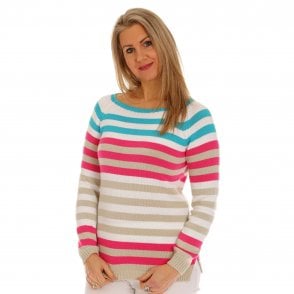 Tinta Stripe Sweater in Indigo or Turquoise Portazgo