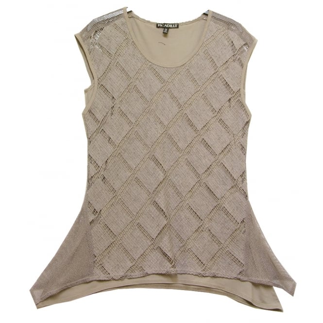 PICADILLY Top UF776 Stone