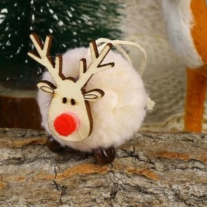NIHAO Wooden reindeer Red or Cream NH3839339
